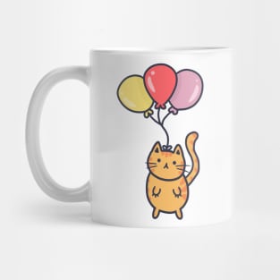 cute floating ballon cat Mug